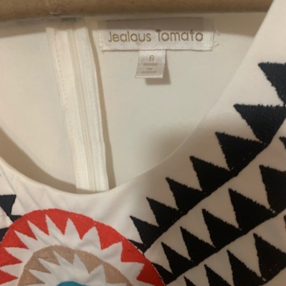 Jealous Tomato Embroidered Chiffon Maxi Dress with Slits - Picture 3 of 7